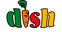 dish logo with a carrot as the letter i