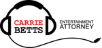 logo showing headphones around the name, Carrie Betts